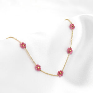 Fushia flowers - ARMBAND